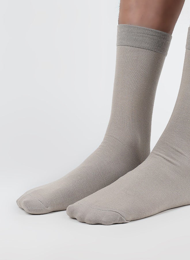 FOOTPRINTS FOOTPRINT Men 3 Pairs Anti Odour Organic Cotton Calf-Length Solid Bamboo Formal Socks - Image 3
